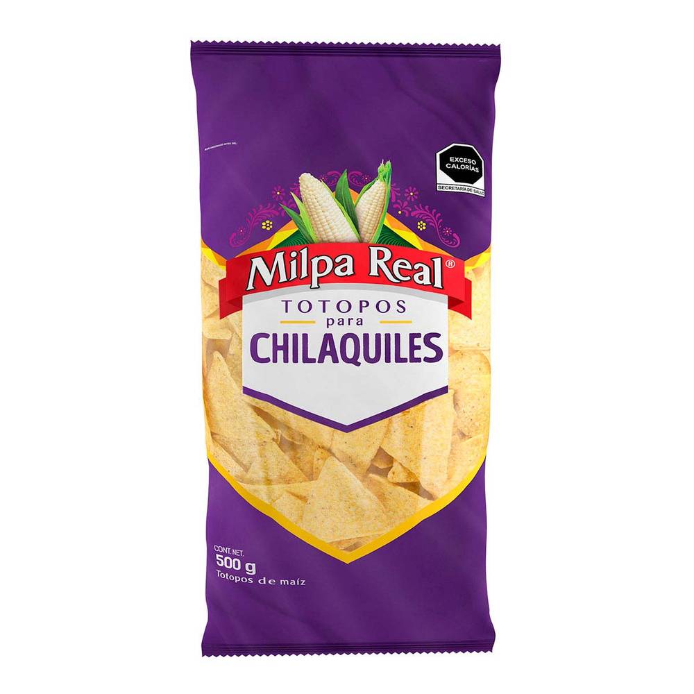 Milpa Real · Totopos de maíz para chilaquiles (500 g)
