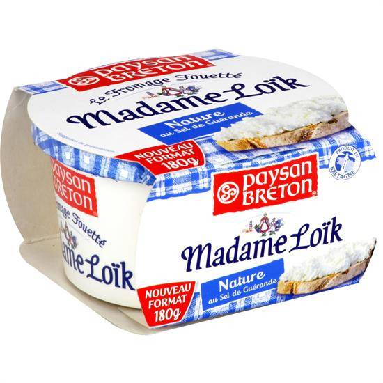 Fromage à Tartiner Nature Au Sel de Guérande LES RECETTES DE MADAME LOIC - le pot de 180 g