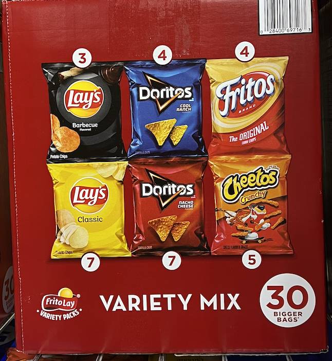 Frito Lay - Classic Variety Pack - 30 Ct (2X30|2 Units per Case)