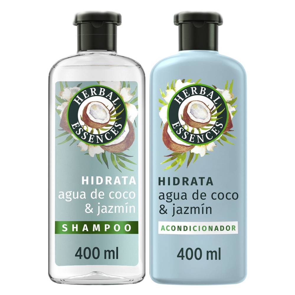 Herbal essences pack shampoo + bálsamo coco jasmín (2 u)