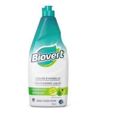 Bio-vert savon à vaiselle liquide au parfum de pomme verte biologique (700 ml) - green apple scented dishwashing liquid (700 ml)