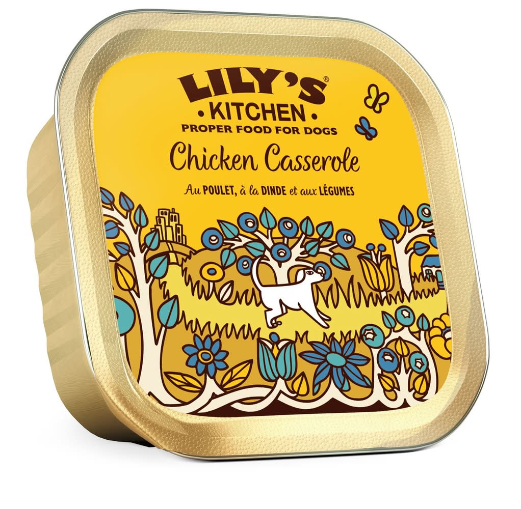 Pâtée pour Chien Terrine Poulet Dinde Légumes LILY'S KITCHEN - la boite de 150g