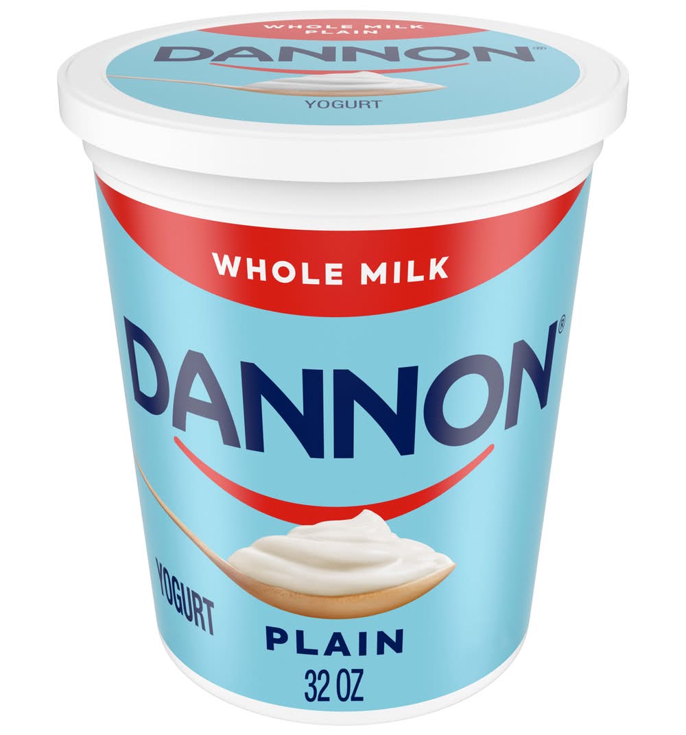 Dannon Whole Milk Yogurt, Plain (32 oz)