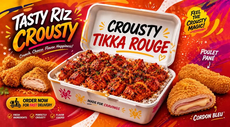 Crousty tikka rouge