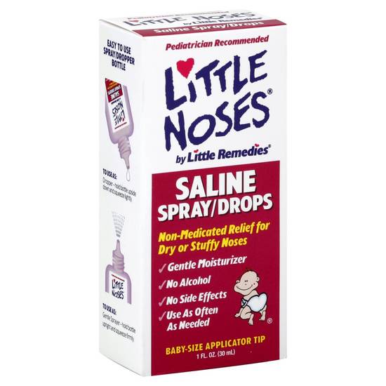 Little Remedies Saline Spray & Drops, Safe For Newborn (1 fl oz)