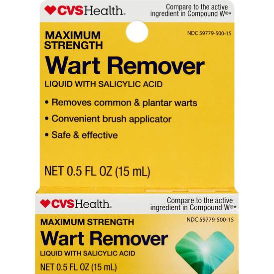 CVS Health Maximum Strength Liquid Wart Remover, 0.5 OZ