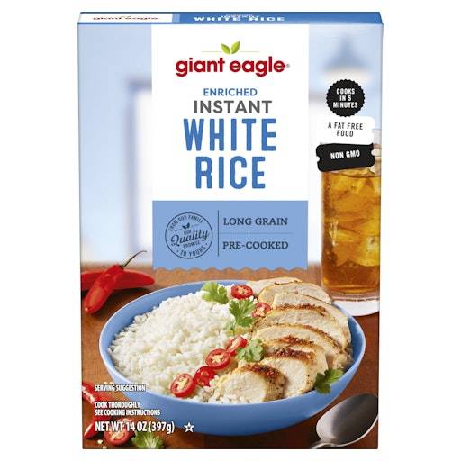 Giant Eagle Enriched Long Grain Pre-Cooked White Rice (14 oz)