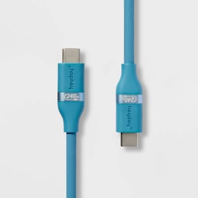 Heyday Usb-C To Usb-C Fast Charging Silicone Cable, 6"