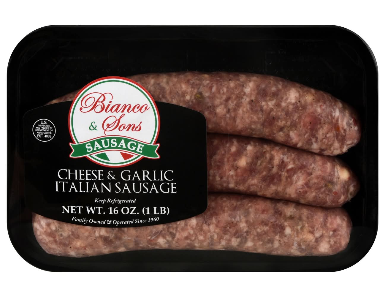 Bianco & Sons Cheese & Garlic Italian Sausage (16 oz)