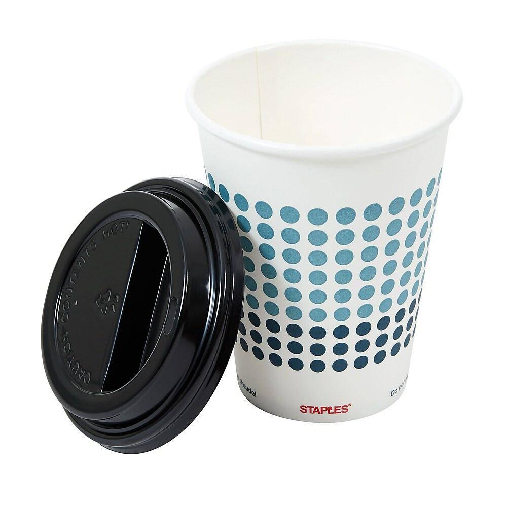 Staples Brand Paper Hot Cups and Lids Combo Pack, 12 Oz, 50/pack Delivery Near  Me | Order Online | Uber Eats