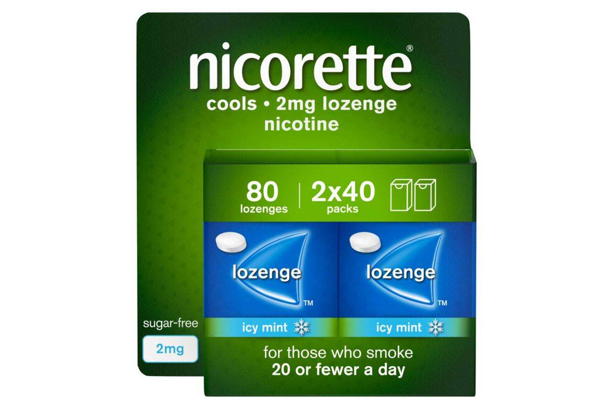 Nicorette Cools 2mg Lozenge - Icy Mint flavour- 80 lozenges