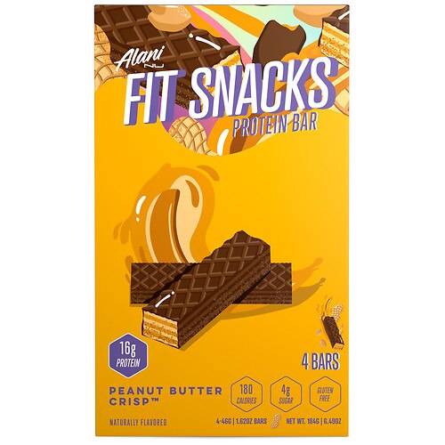 Alani Nu Fit Snacks Protein Bar Peanut Butter Crisp - 1.62 oz x 4 pack