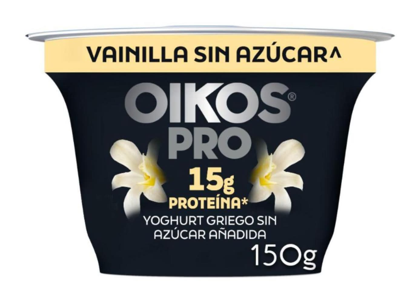 Oikos · Pro yoghurt griego sin azúcar con 15 g de proteína, vainilla (150 g)