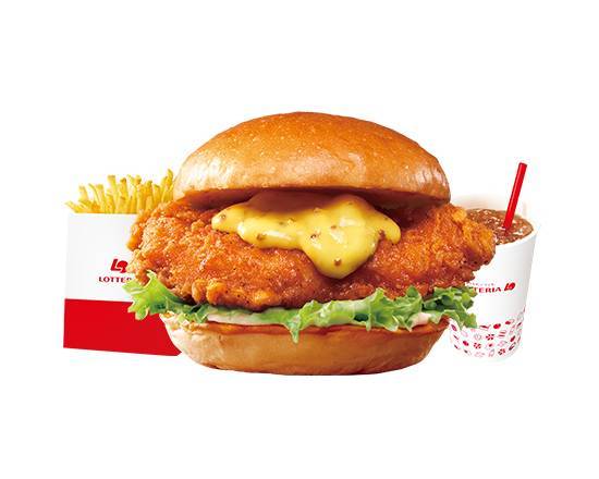 【セット】ハニーマスタードチキ��ンフィレバーガー Honey Mustard Chicken Fillet Burger Set