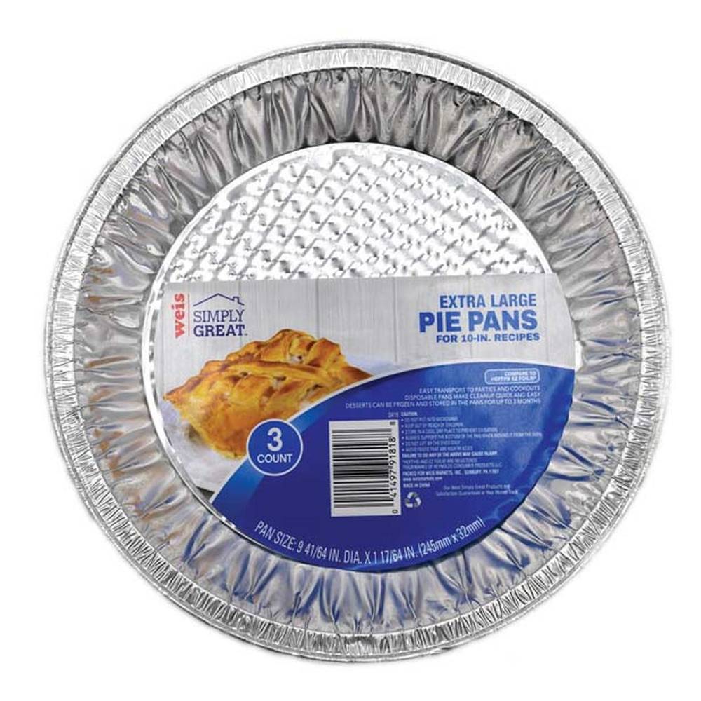 Weis Simply Great Pie Pans, XL (3 ct)