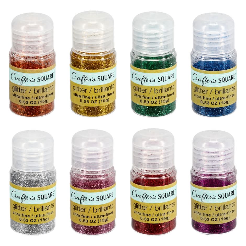 Crafters Square Ultra Fine Glitter (8 x 0.53 oz)