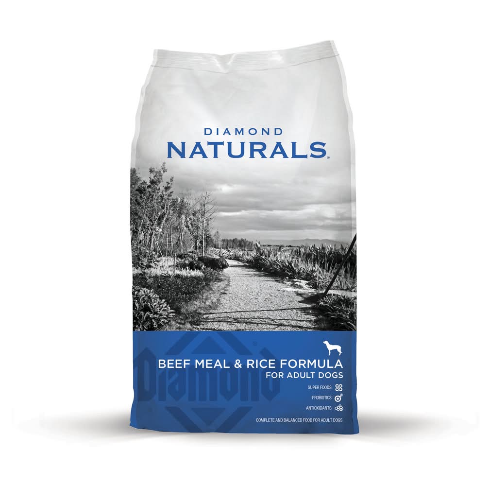 Diamond Naturals Adult Beef Meal And Rice Dry Dog Food Grain Free 40 Lb