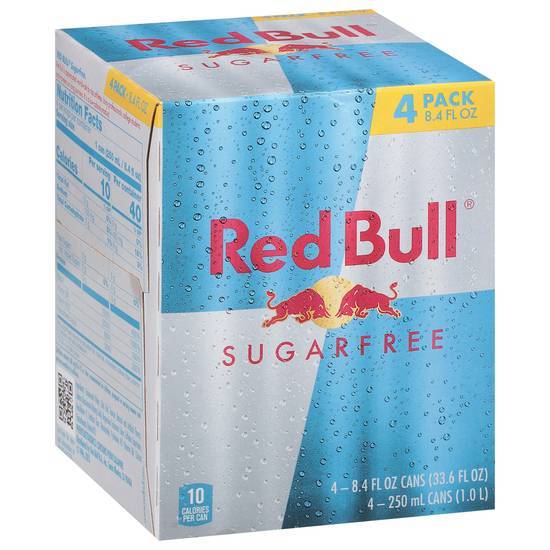 Red Bull Sugar Free Energy Drink (4 ct, 8.4 fl oz)