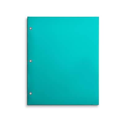 Staples 3-Hole Punched 4-Pocket Paper Folder, Teal (ST56215-CC)