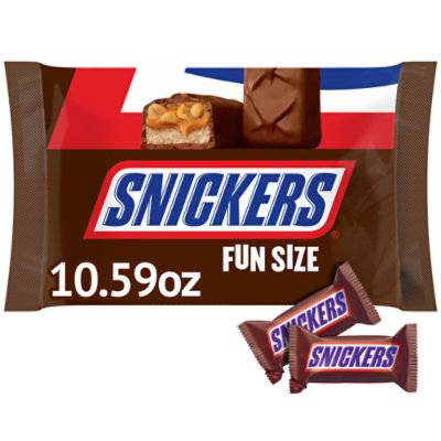 Snickers Original Chocolate Candy Bars Fun Size Bag - 10.59 Oz