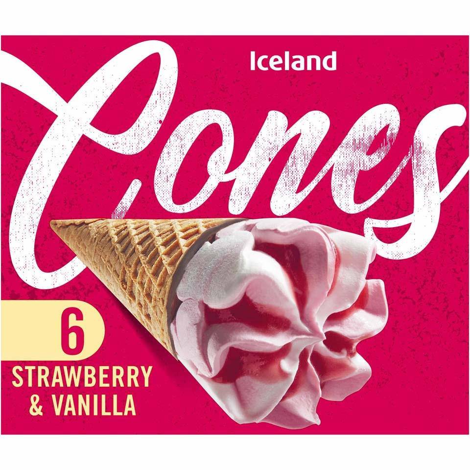 Iceland Cones (vanilla-strawberry-chocolate)
