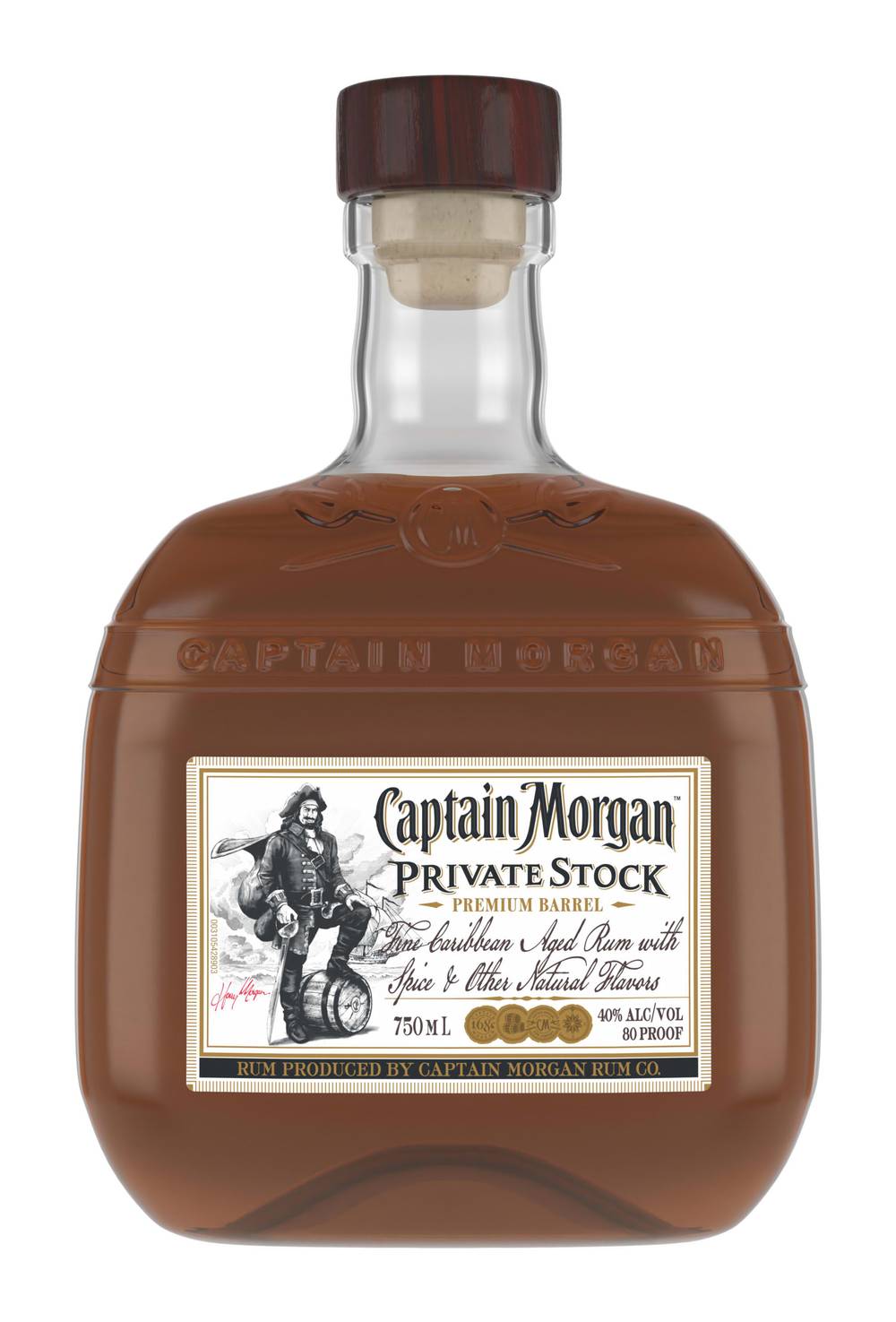 Captain Morgan Private Stock Premium Barrel Rum (750 ml)