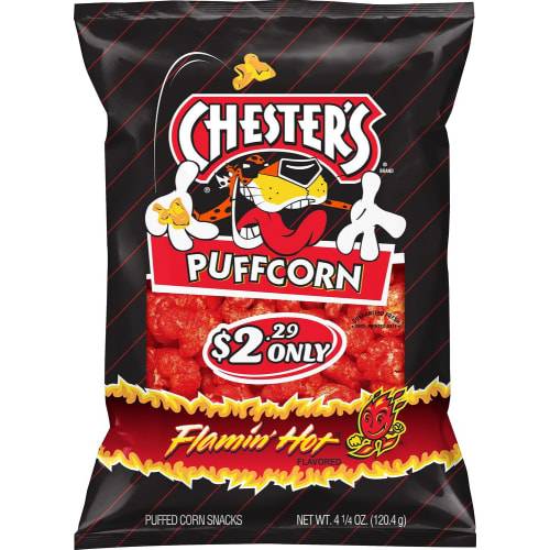 Chester's Puffed Corn Flamin' Hot Flavored (4.25 oz)