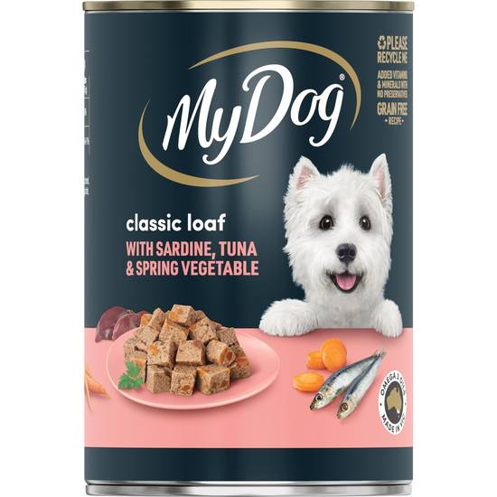 My Dog Classic Loaf With Sardine Tuna & Spring Vegetables Can Wet Dog Food 400g
