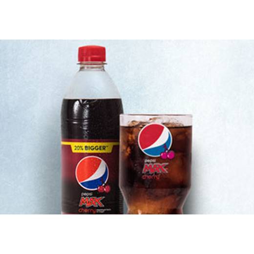 Pepsi Max Cherry No Sugar Cola Bottle, 500ml