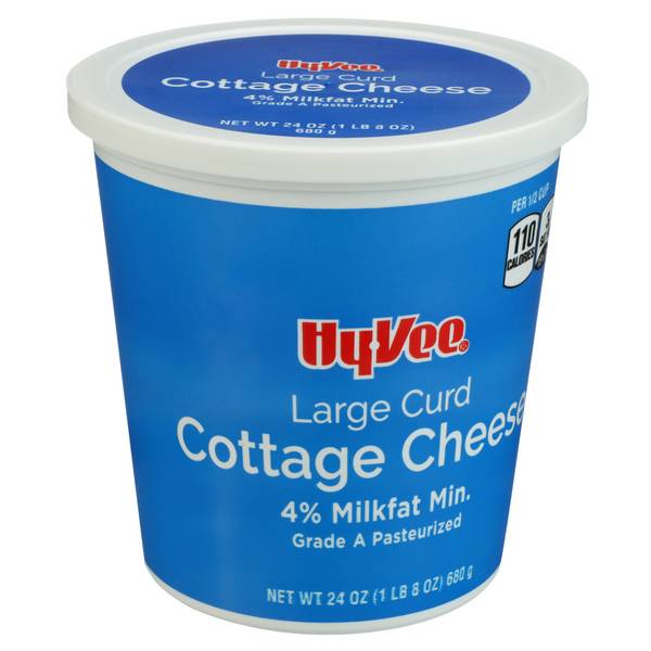 Hy-Vee Large Curd 4% Milkfat Min Cottage Cheese