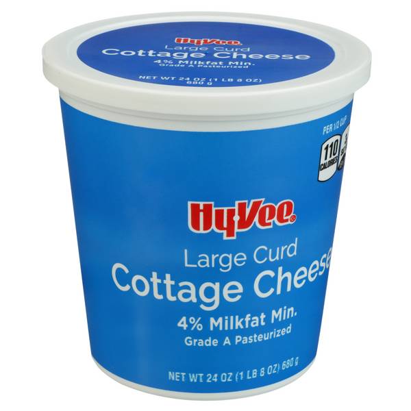 Hy-Vee Large Curd 4% Milkfat Min Cottage Cheese (24 oz)