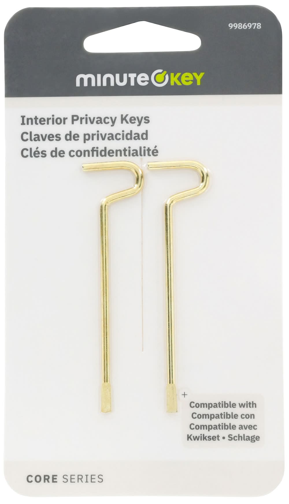 Minute Key 2 -Pack Brass Key control
