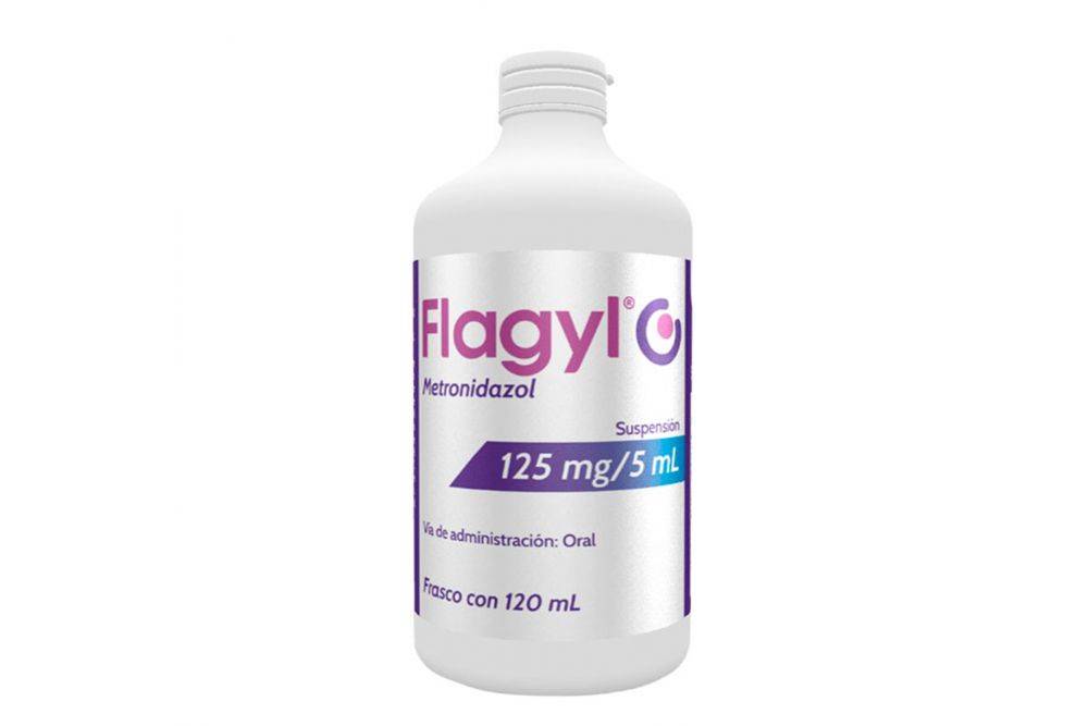 Medley flagyl metronidazol suspensión 125 mg/5 ml (frasco 120 ml)