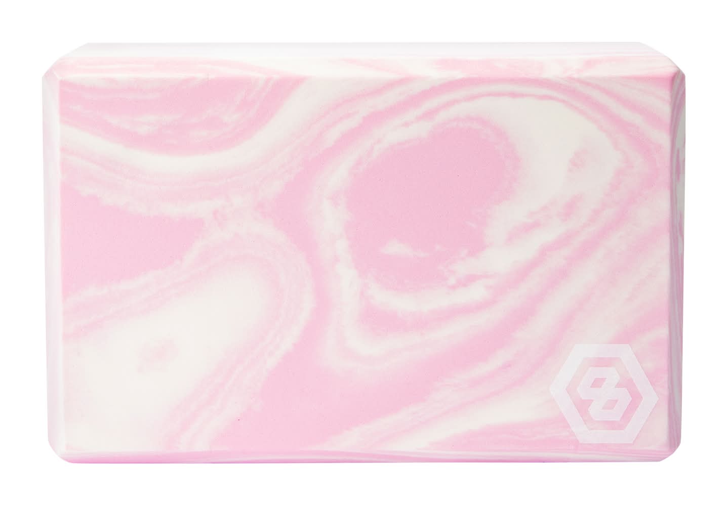 Series-8 Fitness™ Marble Print Yoga Block Pink
