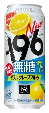 401909：サントリー -196 無糖ダブルグレープフルーツ 500ML缶 / -196 Unsweetened Double Grapefruit 500ML