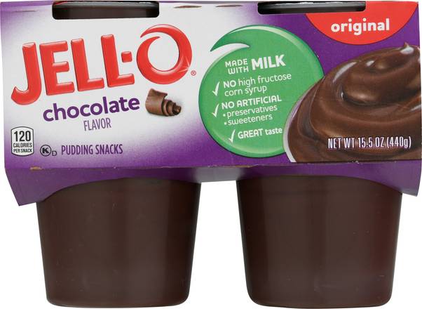 Jell-O Original Chocolate Pudding Snacks (2 ct)