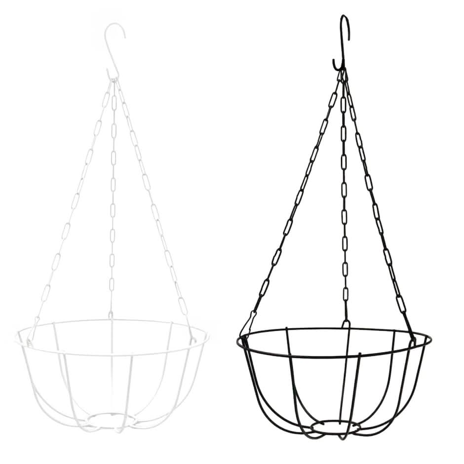 Garden Collection Hanging Wire Basket, 10 in, Green