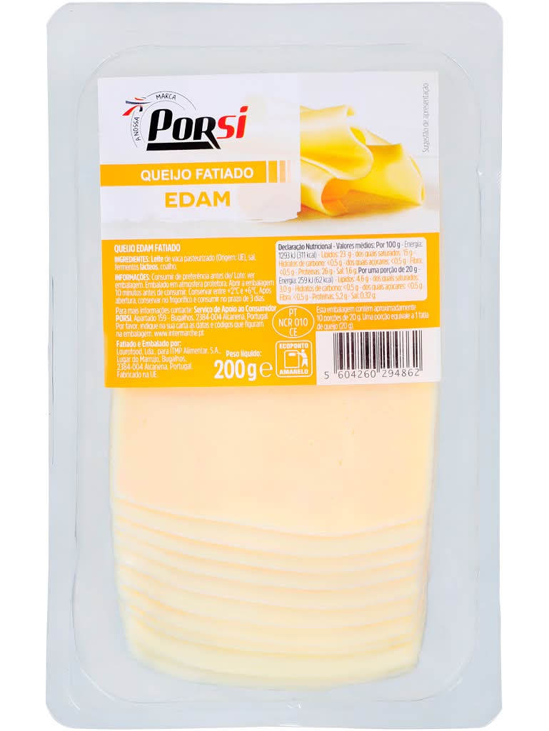 PorSi - Queijo Edam Fatias 200g