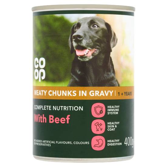 Co-Op Meaty Chunks in Gravy With Beef + 1 Year (400g)