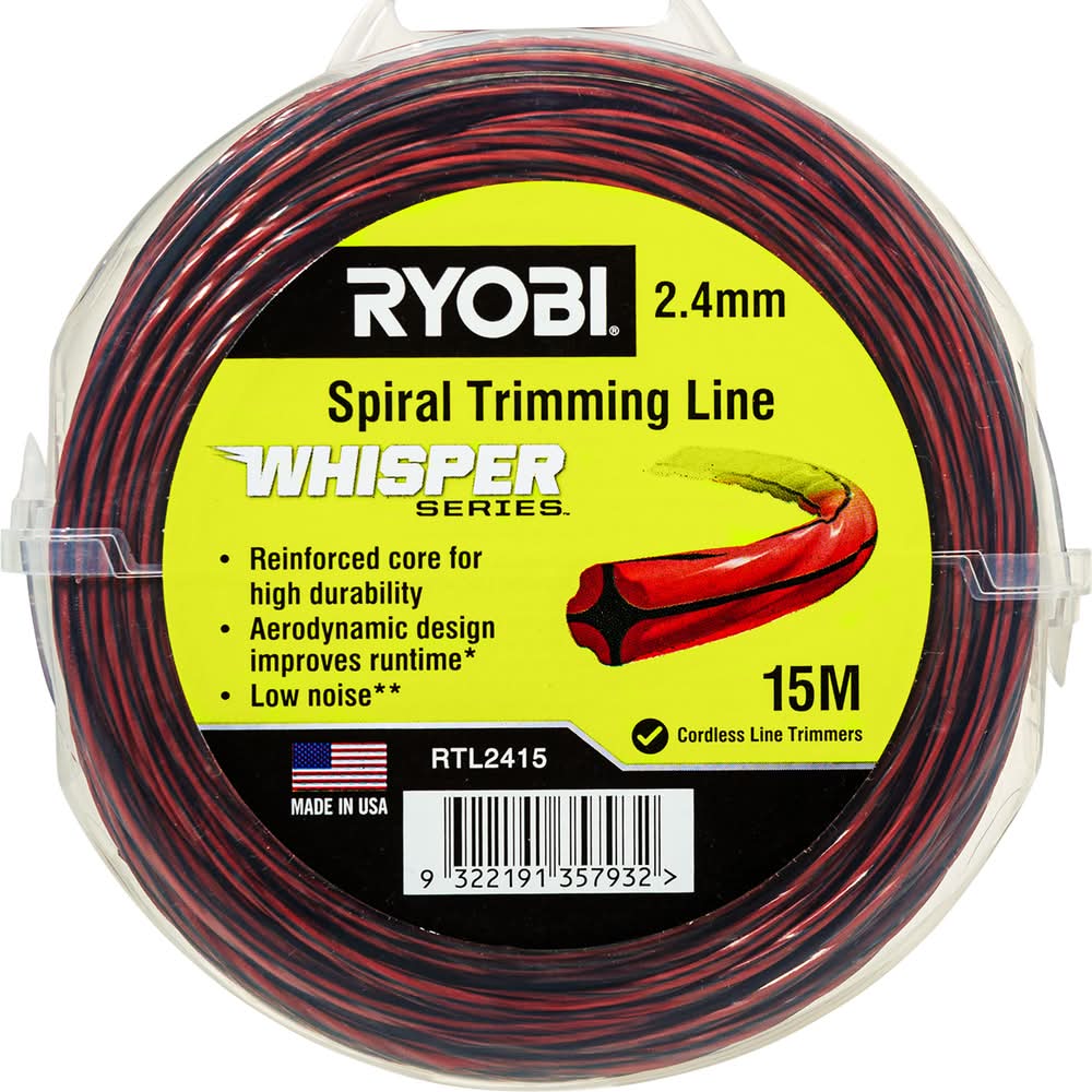Ryobi 2.4mm x 15m Whisper Series Trimming Line