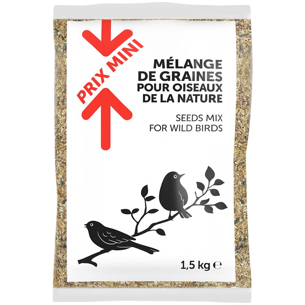 Prix Mini - Mélange graines pour oiseaux de la nature