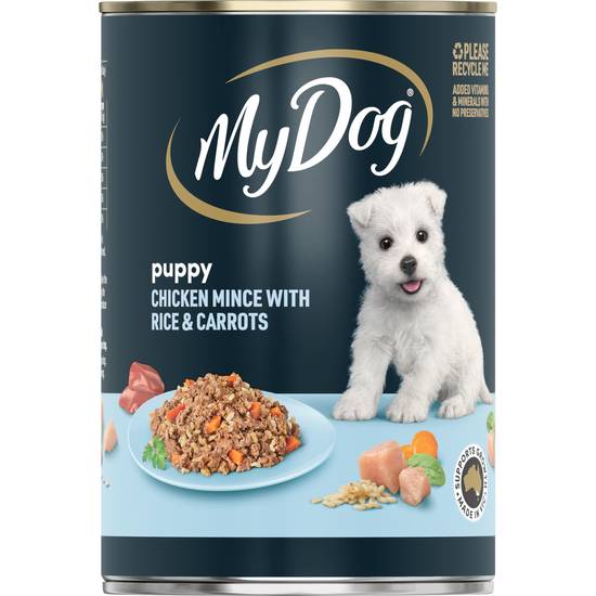My Dog Chicken Mince With Rice & Carrots Can Puppy Wet Dog Food 400g