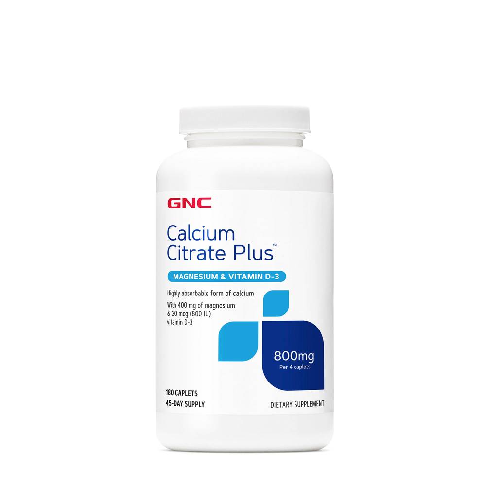 GNC Calcium Citrate Plus Capsules (180 ct)