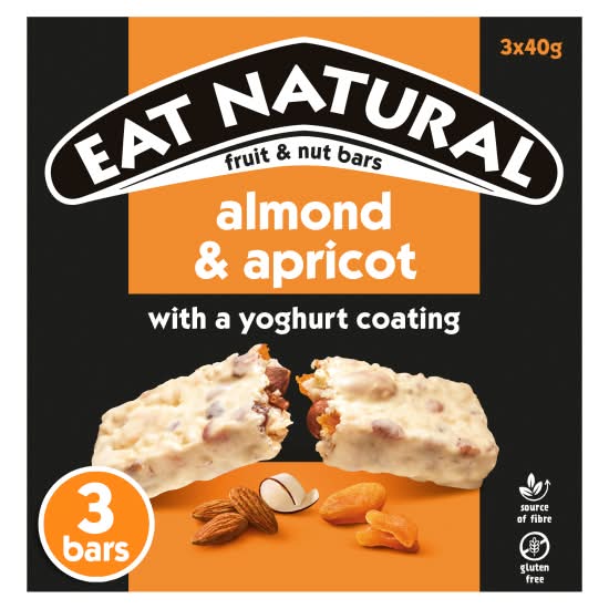 Eat Natural Almond & Apricot, Fruit & Nut Bars With Yoghurt (3 pack)