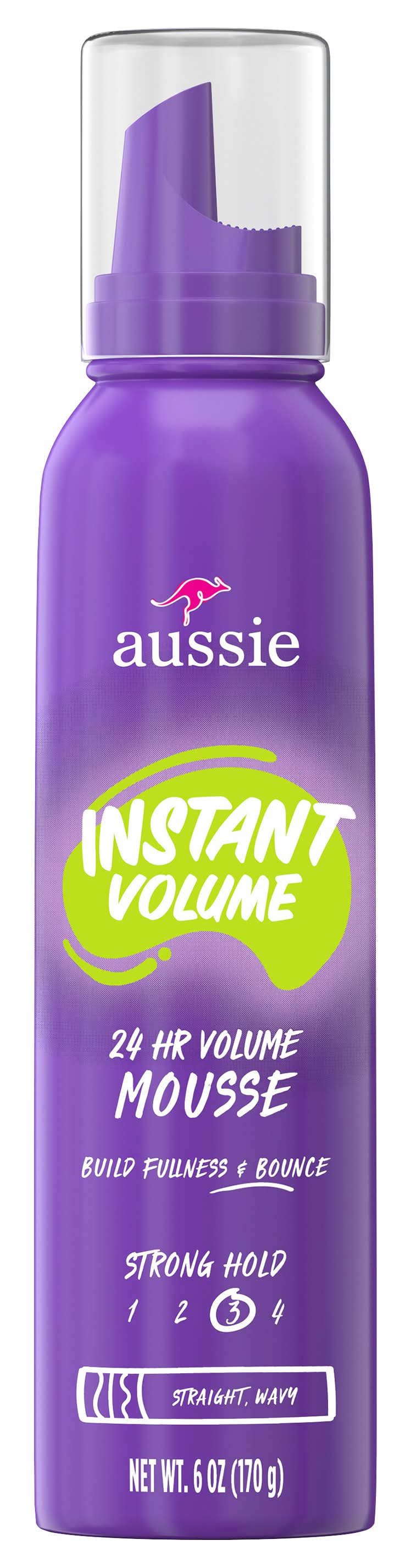 Aussie Instant Volume Strong Hold 24hr Mousse (6 oz)