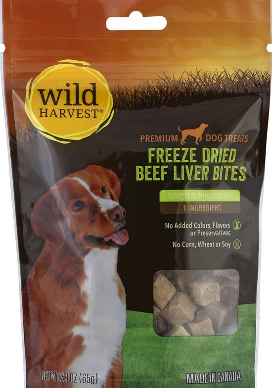 Wild Harvest Freeze Dried Beef Liver Bites Dog Treats (2.3 oz)