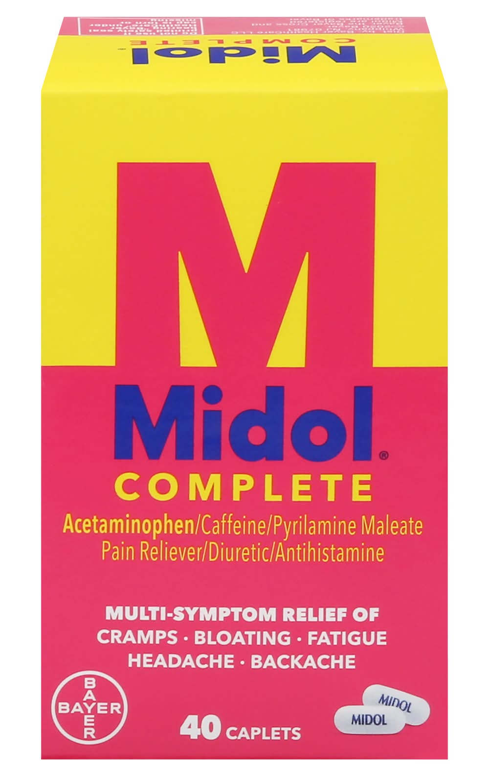 Midol Complete Acetaminophen Multi-Symptom Pain Reliever Caplets (40 ct)