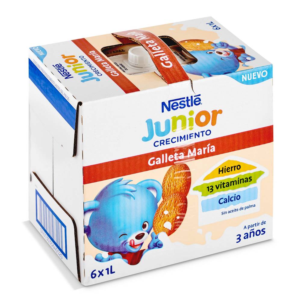 Leche Crecimiento Con Galleta María +3 Años Nestlé Brik 1 L