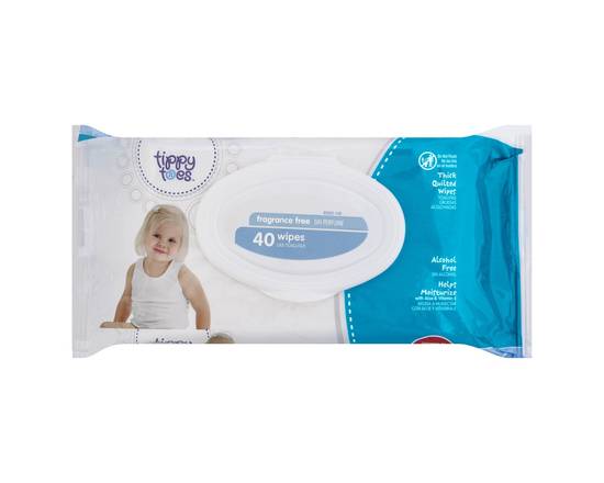 Tippy Toes · Unscented Wipes (40 wipes)