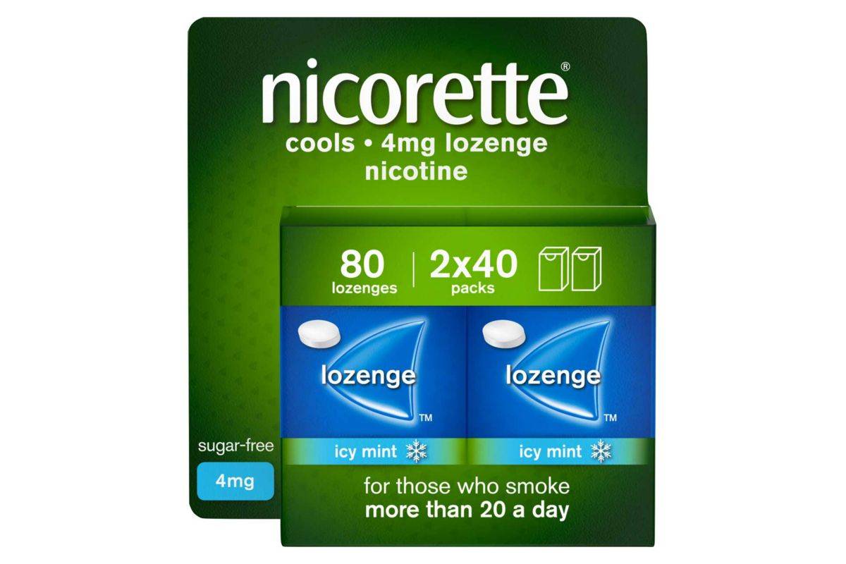 Nicorette Cools 4mg Lozenge- Icy Mint flavour- 80 lozenges